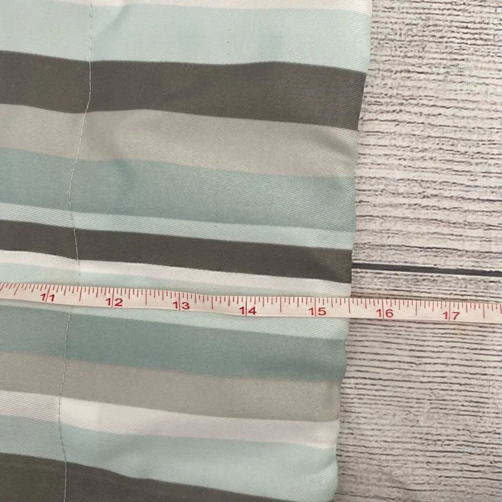 Essential home striped multi color curtain 2 panels available 56.5”x15.5”